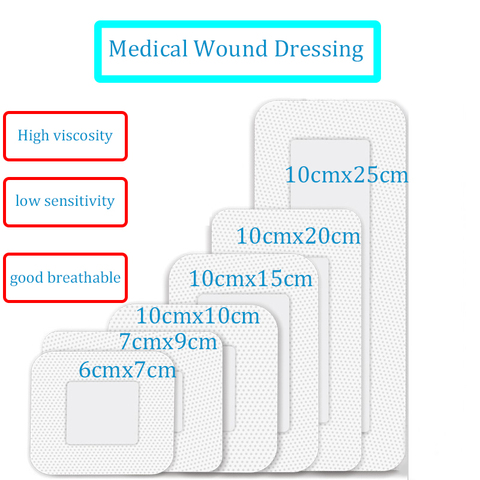 20Pieces 10cmx10cm/15cm/20cm/25cm Breathable Medical Wound Sterile Dressing Large Size Wound Stickers Individual Package ► Photo 1/6