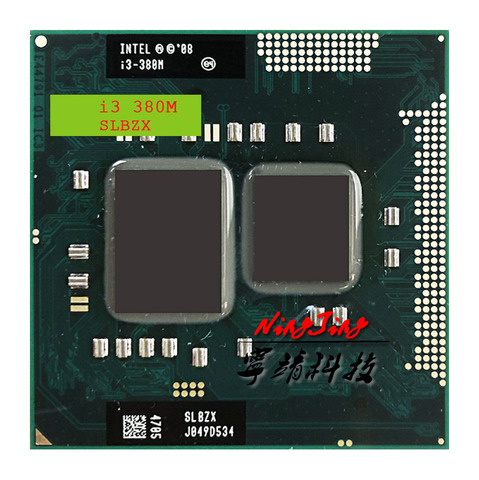 Intel Core i3-380M i3 380M SLBZX 2.5 GHz Dual-Core Quad-Thread CPU Processor 3W 35W Socket G1 / rPGA988A ► Photo 1/1