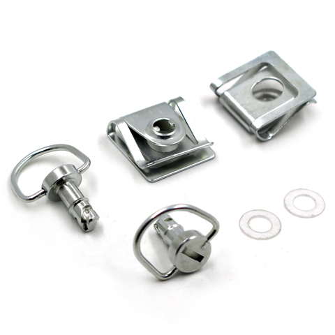 Aftermarket motorcycle parts 15mm Chrome Quick Release Fasteners Fairing Bolts Studs Quarter Turn + Clips ► Photo 1/6