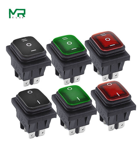 KCD4  Waterproof Switch Rocker Switch Power Switch  2 position/ 3 position 6 Pins  Reset or self-locking 16A 250VAC/ 20A 125VAC ► Photo 1/5