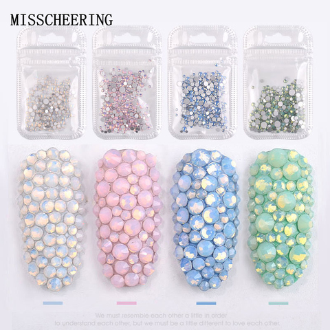 1pack Mixed Size (SS4-SS20) Crystal Colorful Opal Nail Art Rhinestone Decorations Glitter Gems 3D Manicure Books Accessory Tools ► Photo 1/6