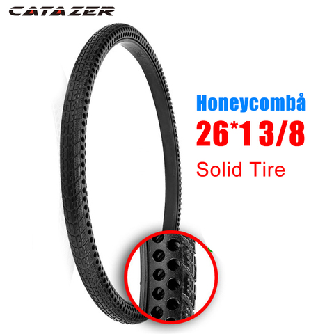 26 inch 26x1 3/8 Honeycomb Solid Tire Non inflation  MTB Solid Fixed Gear Road Bike Tire Bicycle Tire Cycling Tubeless Tyre ► Photo 1/5