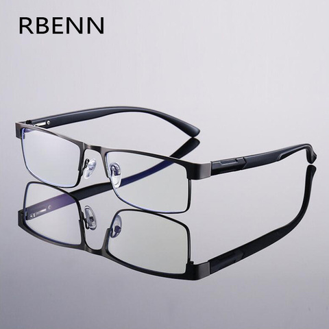 RBENN Anti Blue Light Computer Men Reading Glasses High Quality Metal Frame Presbyopia Eyeglasses with Diopter +1.5 2.0 2.5 ► Photo 1/6