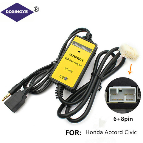 DOXINGYE Car Radio Digital CD Changer Adapter USB Aux-in Adapter MP3 Player Radio Interface For Honda Accord Civic Odyssey S2000 ► Photo 1/6