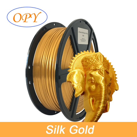 Silk Pla Filament Top Bronze Copper Gold Satin Silver Red Blue Yellow Pink Color Plastic Material 1.75Mm 3D Printing 1.75 Thread ► Photo 1/6