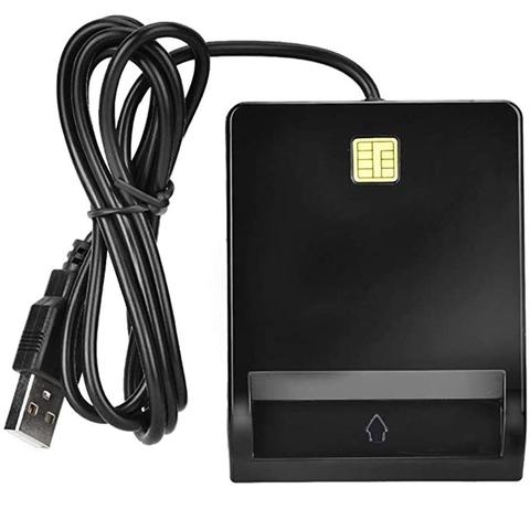 Portable CAC USB External sim Smart Card Reader Support Memory Card CAC ID ATM SMAPI IC  for Windows 7 8 10 Linux OS ► Photo 1/6