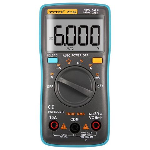 ZOYI ZT102 Ture RMS Digital Multimeter A-C/D-C Voltage Current Capacitance Teste ► Photo 1/6