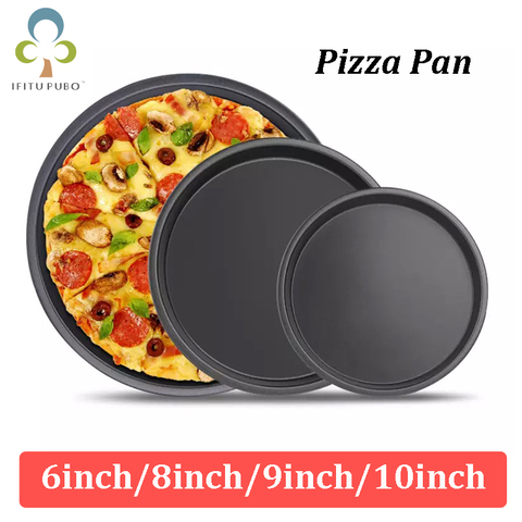 6 8 9 10 inch Premium Non-Stick Pizza Pan Bakeware Carbon Steel Plate Round Deep Dish Pizza Tray Mold Mould Baking Tools ZXH ► Photo 1/6