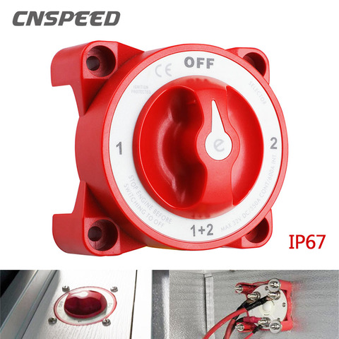 4 Position 32V 350 Amp dual battery isolator Waterproof Ignition Protected Marine Boat Dual Selector Battery Switch 9001e IP67 ► Photo 1/6