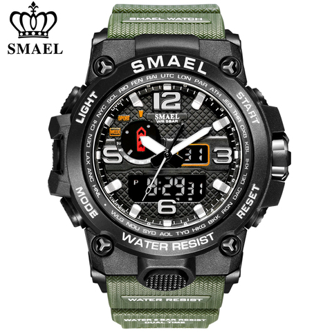 SMAEL Fashion Mens Watches LED Sport Waterproof Watches Mens Top Luxury Brand Digital Male Quartz Wrist Watch Relogio Masculino ► Photo 1/6