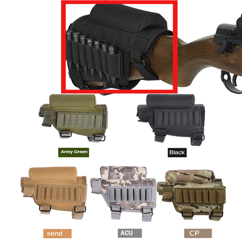 Tactical Butt Stock Rifle Cheek Rest Pouch Military Gear Nylon Bullet Holder Bag Rest with Ammo Carrier Shell Cartridge Bag ► Photo 1/6