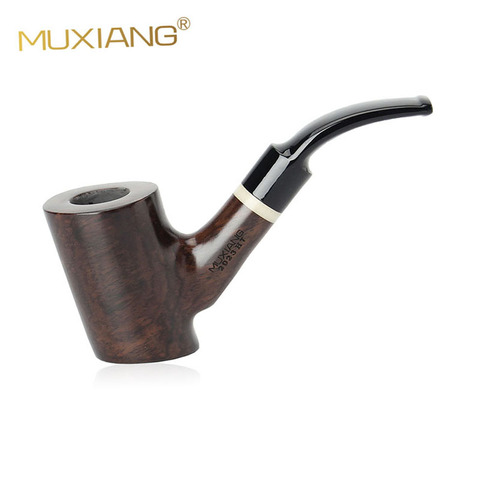 RU-Handmade Hammer Style Ebony Wood Smoke Tobacco Pipe Wooden Smoking Pipe Set 9mm Filter wgac0025 ► Photo 1/6