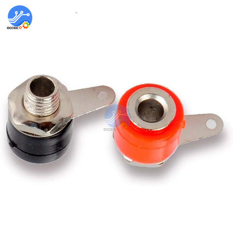 5Pcs Red + 5 Pcs Black JS-910B 4mm Banana Jack Female Amplifier Terminal Connector Binding Post Plug for Speaker Audio ► Photo 1/2