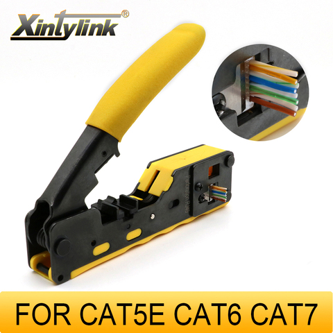 xintylink all in one EZ rj45 pliers crimper cat5 cat6 cat7 cat8 network tools rj 45 ethernet cable Stripper clamp tongs rg45 lan ► Photo 1/6