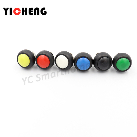 6Pcs PBS-33B push button switch 12MM small waterproof self-reset switch Round power lock-free reset switch spherical ► Photo 1/6