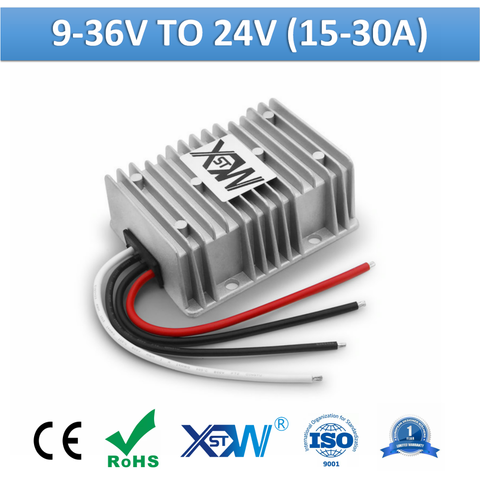 XWST DC To DC 9-36V 12V 24V To 24V 15A 20A 25A 30A Step Up Step Down Power Converter 24 Volt Voltage Regulator Alluminum CE ROHS ► Photo 1/6