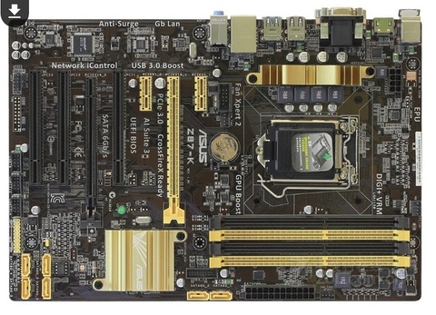 Used,for Asus Z87-K Original  Desktop Motherboard Z87 Socket LGA 1150 i7 i5 i3 DDR3 32G SATA3 USB3.0 ATX ► Photo 1/3