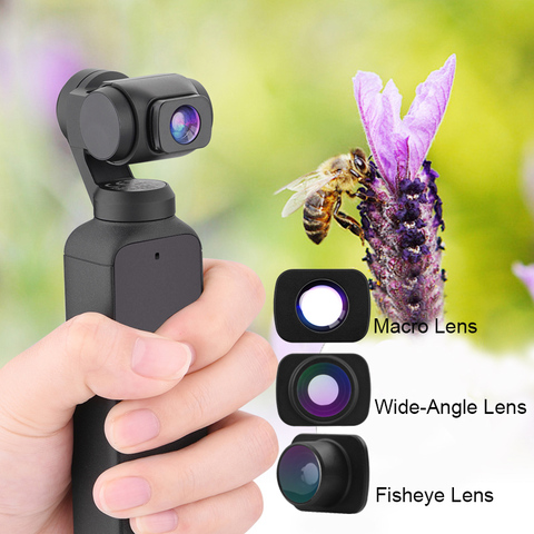 Magnetic Install Fisheye Lens Wide-Angle Macro for DJI Pocket 2 Vlog Shooting Pocket Handheld Gimbal Camera Lenses Accessories ► Photo 1/6