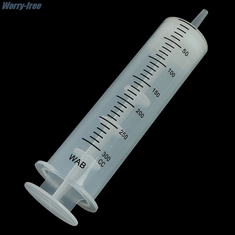 300ml Plastic Syringe Large Capacity Syringe Transparent Reusable Sterile Measuring Injection Syringe Nutrient Hydroponics HOT! ► Photo 1/1