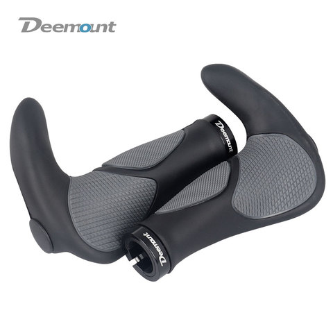 Deemount Ergonomic Hand Grips Mold-in Black Grey Dual Color Tone Grip Handlebar End Sheath Casing Hand Rest Good Fit to Palm ► Photo 1/6