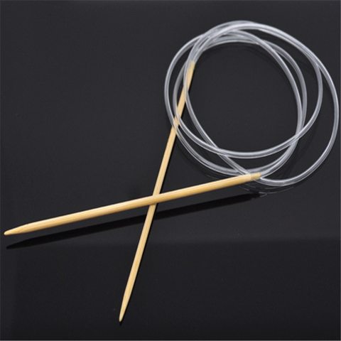 1PC 3.25mm Bamboo Circular Knitting Needles Transparent Tube Crochet Hooks DIY Craft Needles Loom Tool Home Supplies 120cm Long ► Photo 1/3