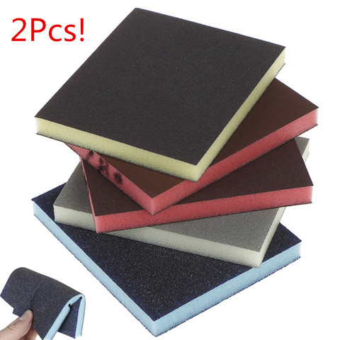 2Pcs High Quality Polishing Sanding Sponge Block Pad Set Sandpaper Assorted Grit Abrasive Tools Sandpaper Sanding Discs ► Photo 1/6