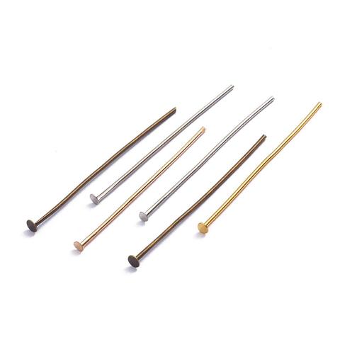 200pcs/bag Flat Head Pins 20 25 30 40 50 60 70 mm Head Pins Needles Beads For DIY Jewelry Making Findings Supplies ► Photo 1/6