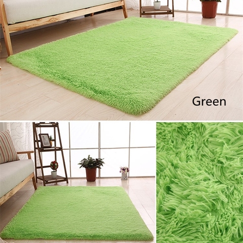 Newest Thickened Washed Silk Mercerizing Plush Soft Carpets For Living Room Bedroom Anti-slip Floor Mats Water Absorption Rug ► Photo 1/6