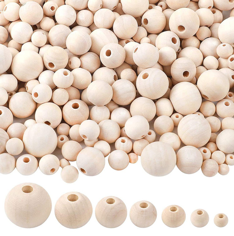 8mm 10mm 12mm 14mm 16mm 20mm 25mm 30mm Natural Wooden Beads Loose Wood Bead Spacer DIY for Jewelry Making Handmade 10-200pcs ► Photo 1/6