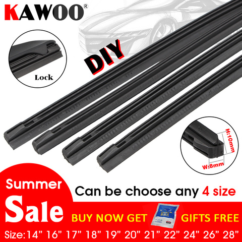 Car Wiper Blade Hybrid Auto Vehicle Insert Rubber Strip (Refill) 8mm 14