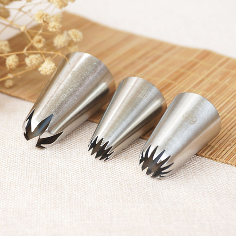 #6B 1B 4B Piping Nozzle Cake Decorating Icing Tips Stainless Steel Tube Nozzle Baking & Pastry Tools Bakeware ► Photo 1/6