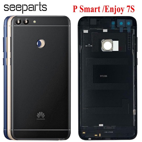For Huawei P Smart Back Battery Cover Rear Door Housing Case Replacement For Huawei Enjoy 7S Smart Battery Cover FIG-LX1 LA1 LX2 ► Photo 1/6