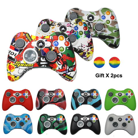 Soft Silicone Protective Skin Case Cover Forxbox 360 Controller Rubber Protector Shell Case Forxbox 360  Gamepad ► Photo 1/6