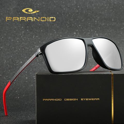 PARANOID Vintage Sunglasses Polarized Men's Sun Glasses For Men Driving Black Square Oculos Male 6 Colors Model 8001 P8001 ► Photo 1/6