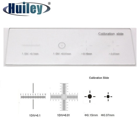 Microscope Calibration Stage Micrometer Glass slide Reticle Measuring Ruler for Stereo Biological Microscope Cross Dot Scale ► Photo 1/6