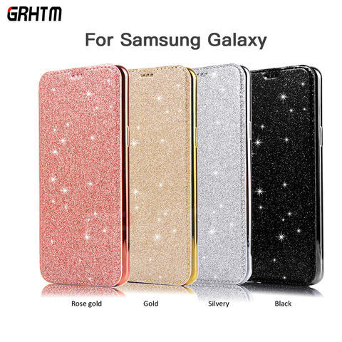 Luxury Leather Flip Book Wallet Phone Case For Samsung Galaxy S10E S10 S9 S8 Plus S6 S7 Edge Note 8 9 Soft Cover Case ► Photo 1/6