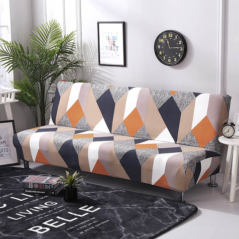 Stretch Sofa Cover Folding Sofa Bed Slipcovers Couch Cover withou Armrest,Big Elastic Fitted Sheet for Sofa Bed ► Photo 1/6