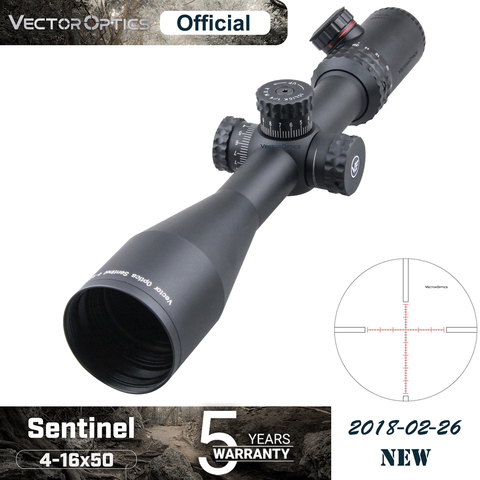 Vector Optics Sentinel 4-16x50 Hunting Riflescope Tactical Rifle Scope Optical Sight 5.56 & Airgun Focus 10 Yds R&G Illumination ► Photo 1/6