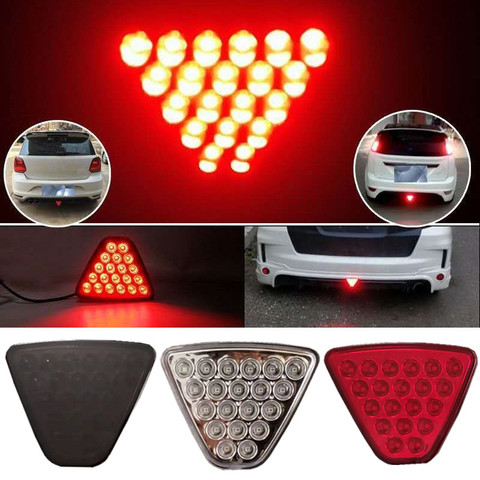 12V F1 Style Universal Led Brake Stop Light  Triangle 20 LED Rear Tail Light Reverse Safety Strobe Lamp for Car Auto Motorcycle ► Photo 1/6