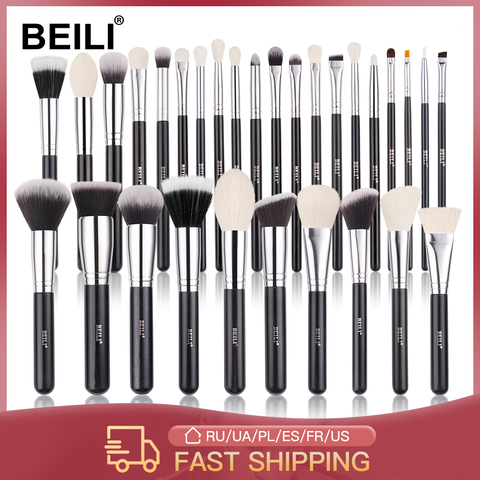 Jessup Makeup brushes 6- 25pcs Make up Brush set Professional Natural  Synthetic Foundation Powder Contour Blending Eyeshadow