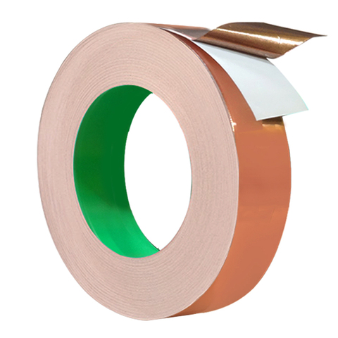 20/50m Anti-static Single/Double-Sided Conductive Copper Foil Tape 10mm 15mm 20mm Adhesive EMI Shielding Heat Resist Repair Tape ► Photo 1/6