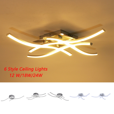 LED Ceiling Lights For Living Room 12W 18W 24W Trigeminal Warm Cold White Modern Design Lighting Lamp Bedroom Furnitur Dining ► Photo 1/6