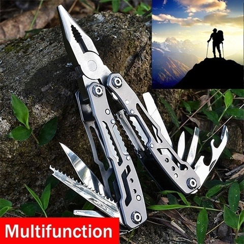 Creative 15 IN 1 Multi Tools Folding Pliers Camping Multi Tools Outdoor Survival Tools with Nylon Bag ► Photo 1/6