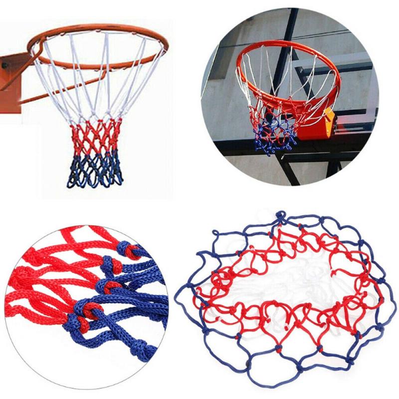 Replacement Durable Nylon Basketball Goal Hoop Net Netting Red/White/Blue48cm UK