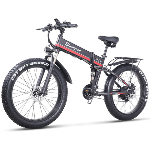 Shengmilo Electric Bike 1000W New Super Level Snow Bike Electric Bike Folding Ebike 48V12Ah Electric Bicycle 4.0 Fat Tire e bike ► Photo 1/6