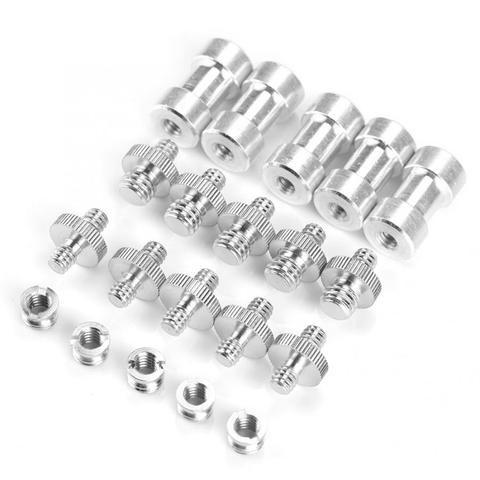 15pcs/20pcs 1/4 Inch to 3/8 Inch Male Female Converter Threaded Adapter Screws Accessory Photo Studio Kit for Light Stand Flash ► Photo 1/6