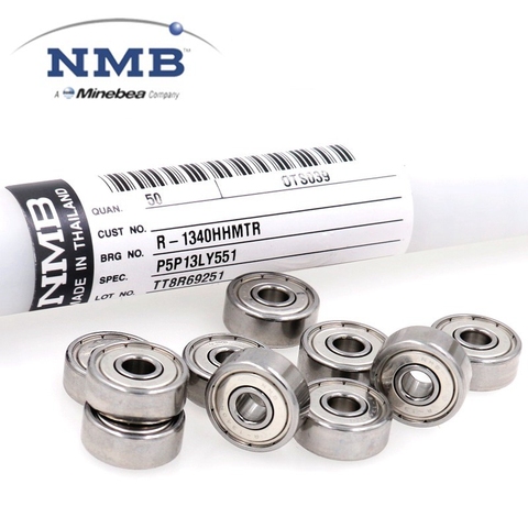 50pcs original NMB Minebea 624ZZ  R-1340HH 4*13*5mm high speed miniature ball bearing 4x13x5 Wire cut bearings ► Photo 1/5