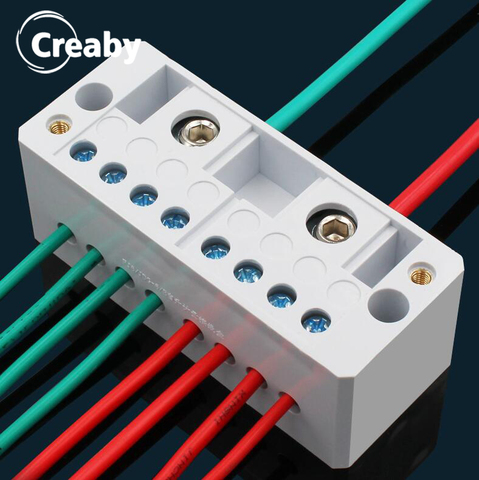 Terminal Block Row Distribution Box N/L Wire Connector Single Phase 2 In 4 Out 2 In 8 Out 2 In 12 Out 2 In 16 Out Cable Manager ► Photo 1/6