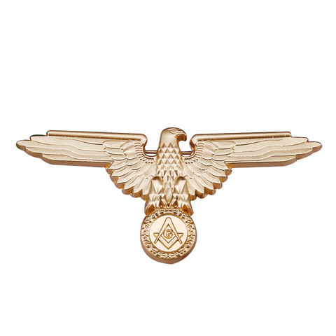 Masonic Eagle Badge German Mason Insignia Freemason Emblem Wing Brooch ► Photo 1/6