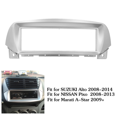 For Suzuki Alto NISSAN Pixo 2008+ Car Radio Fascia Stereo 1din Frame DVD Radio Face Plate Surround Dash Fit Kit InstallPaddle ► Photo 1/1